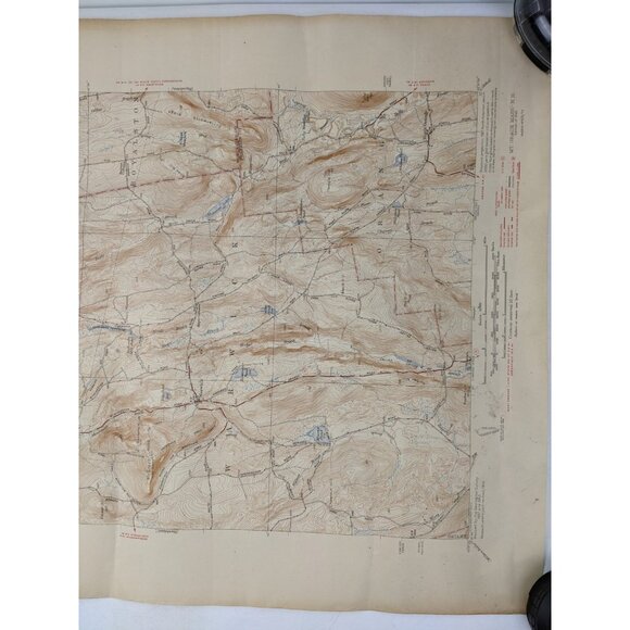 US Dept of the Interior geological Survey Map Mt Grace MA NH Vintage 1946 - Picture 3 of 13